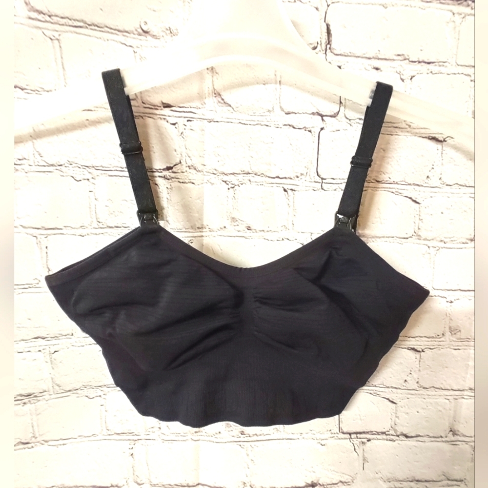 Kindred Bravely Maternity Breast Feeding Black Bra Medium
